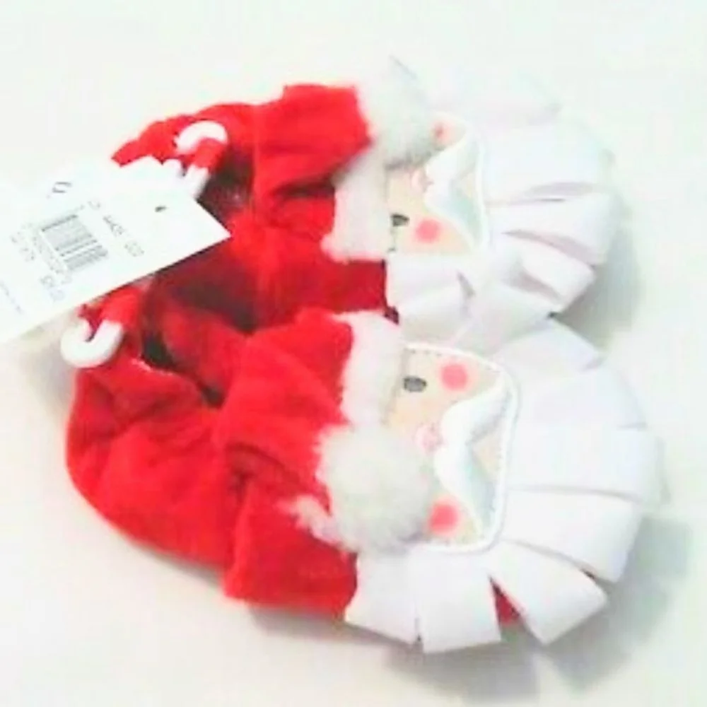 Crown and Ivy Unisex Size 5 Santa House Shoes 12 to 18 Months Christmas Slippers